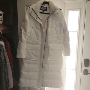 Lands' End Women's Elegant White Puffer Jacket
